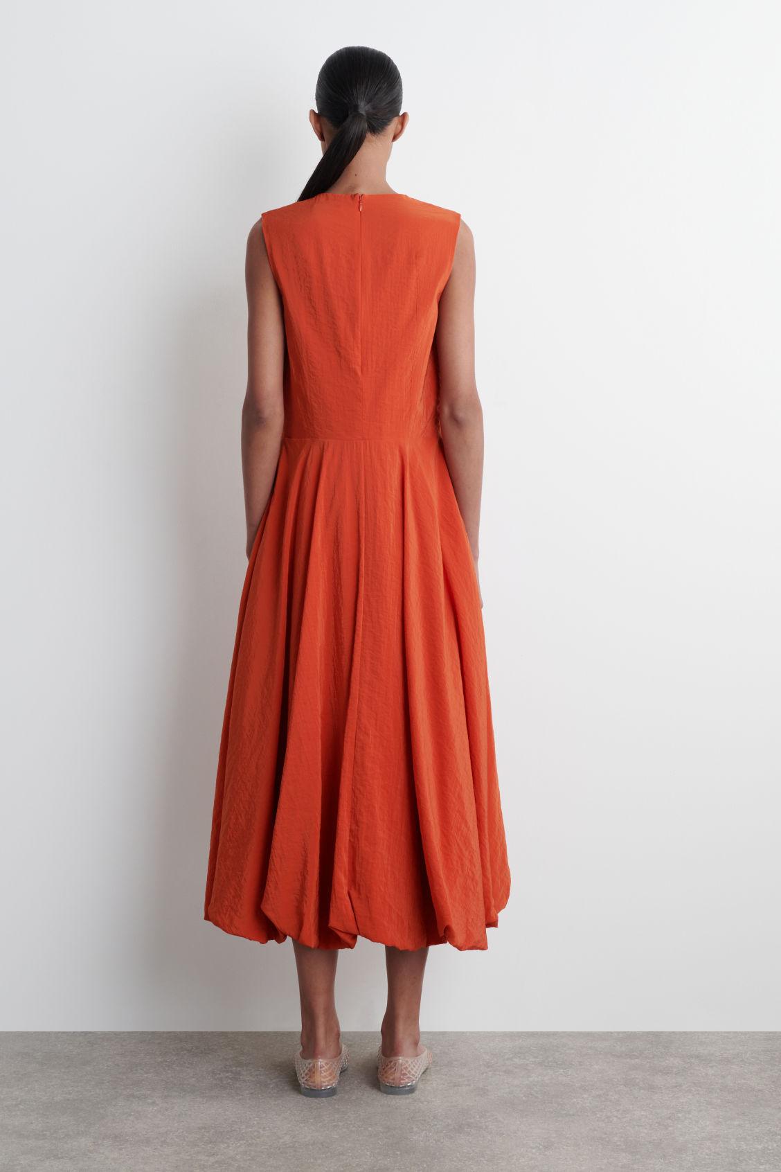 SLEEVELESS BUBBLE-HEM MIDI DRESS Product Image