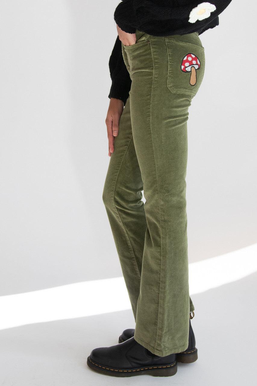 Pocket Applique Corduroy Flares Product Image