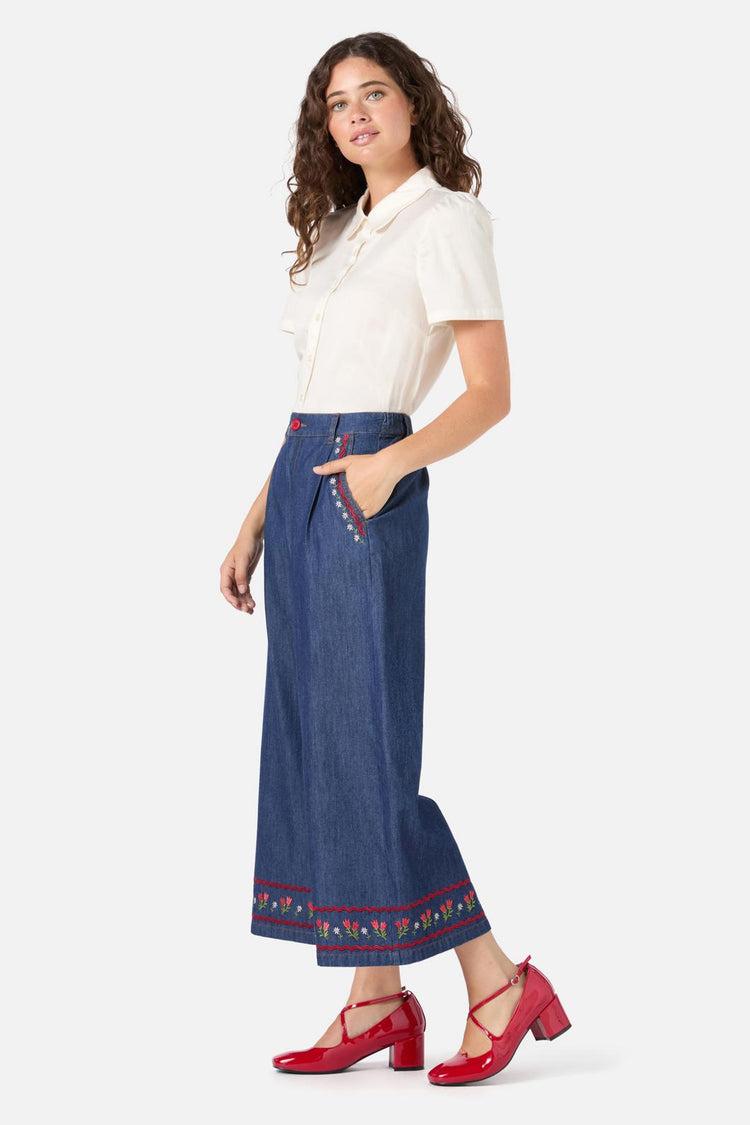 Meadow Embroidered Culotte Product Image