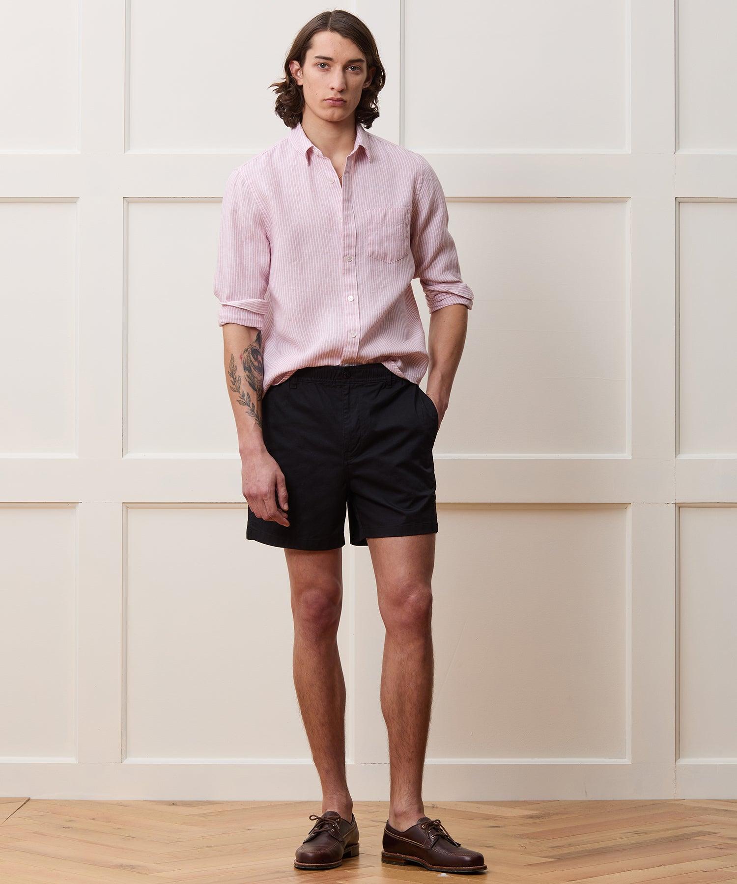 Slim Sea Soft Irish Linen Point Collar Shirt Product Image