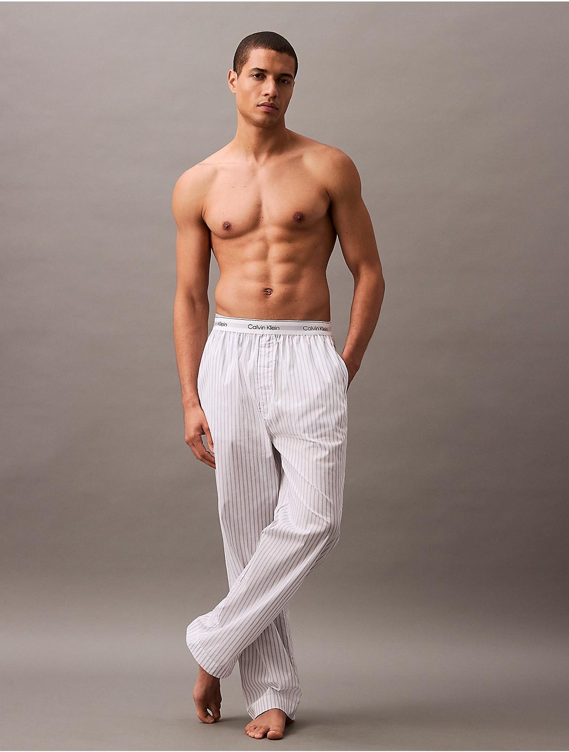 Calvin Klein Mens Cotton Poplin Sleep Pants - Neutral Product Image