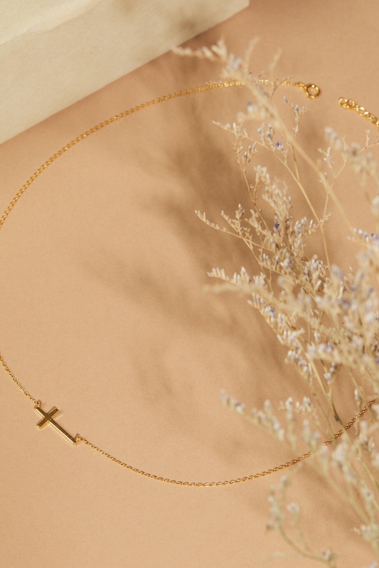 18K Gold Plated Cross Necklace Product Image