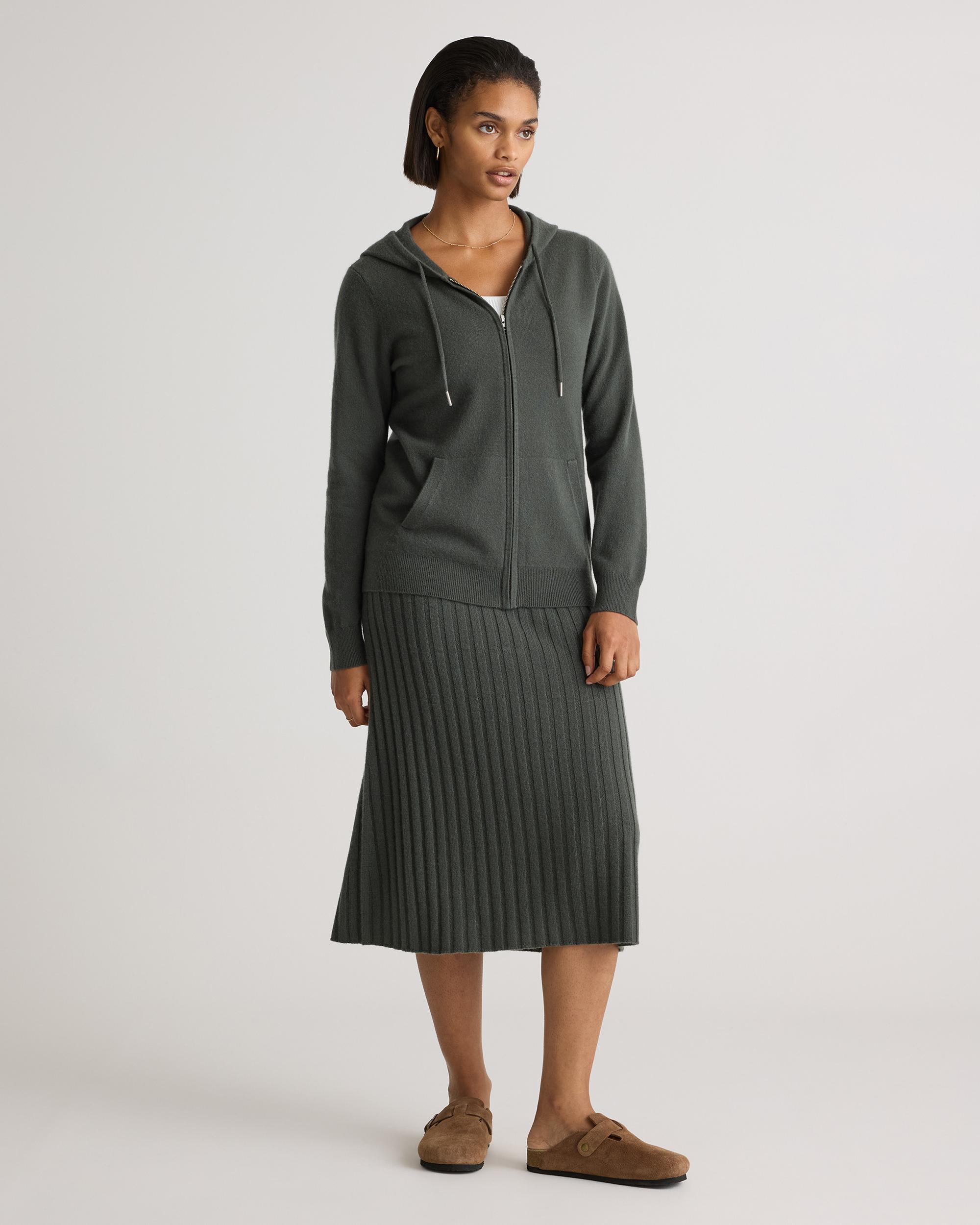 Quince | Women's Mongolian Cashmere Full-Zip Hoodie Size XL Product Image