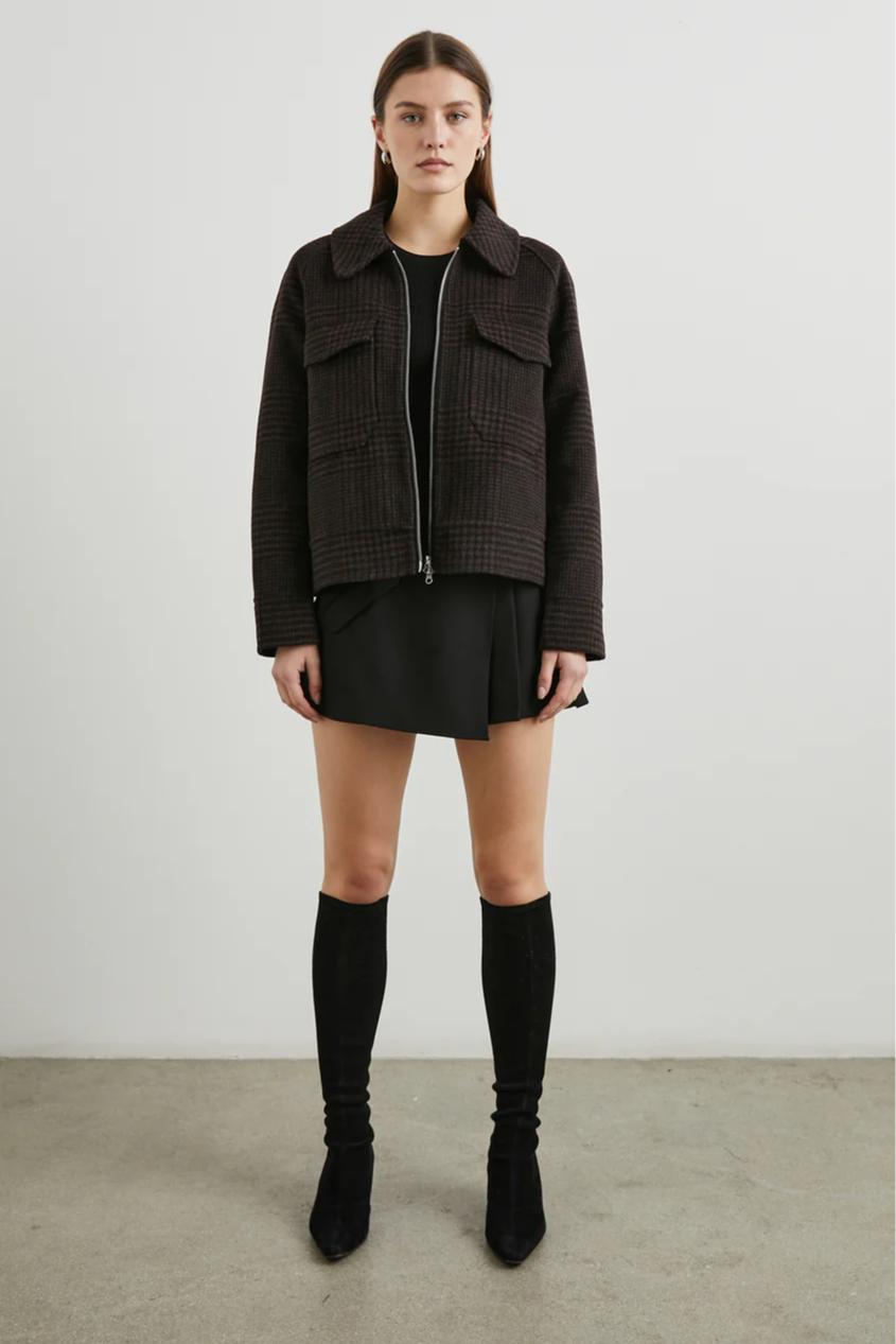 Cheyenne Jacket - Espresso Houndstooth Product Image