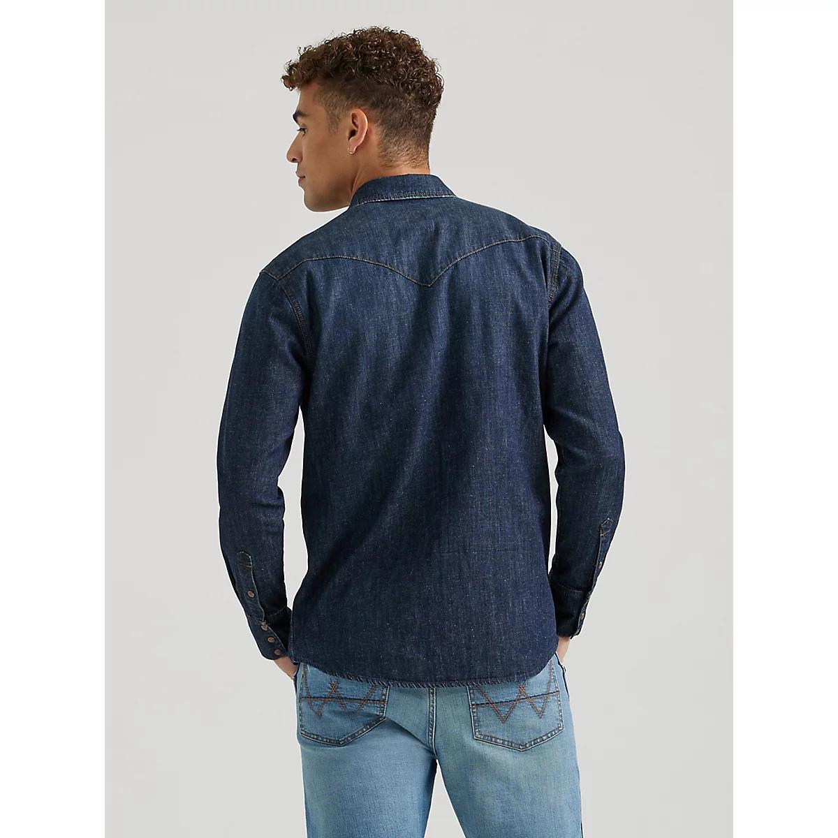 Wrangler x Buffalo Trace™ Men's Revival Shirt in Oak Indigo Product Image