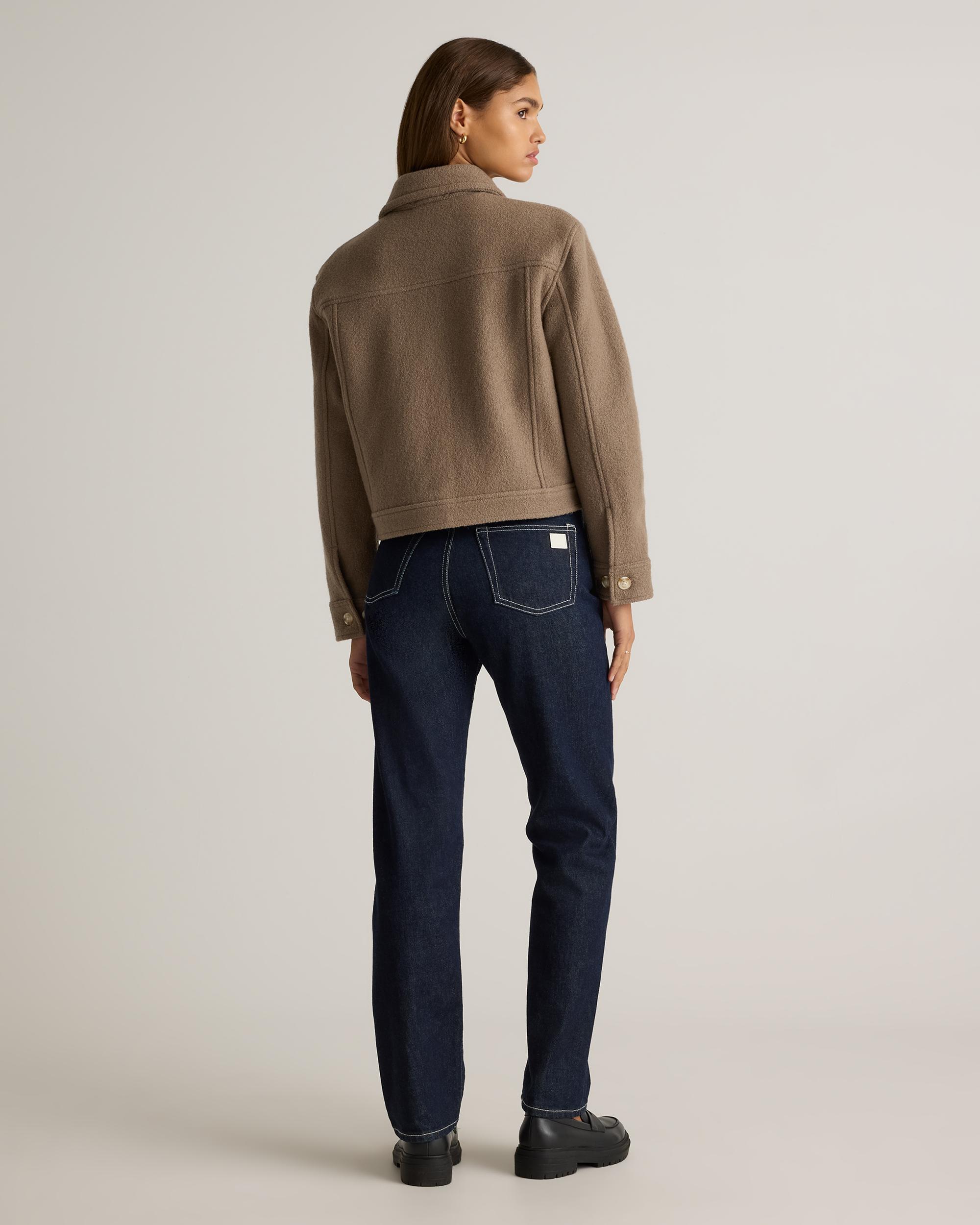 Quince | Women's 100% Merino Wool Cropped Shirt Jacket Product Image