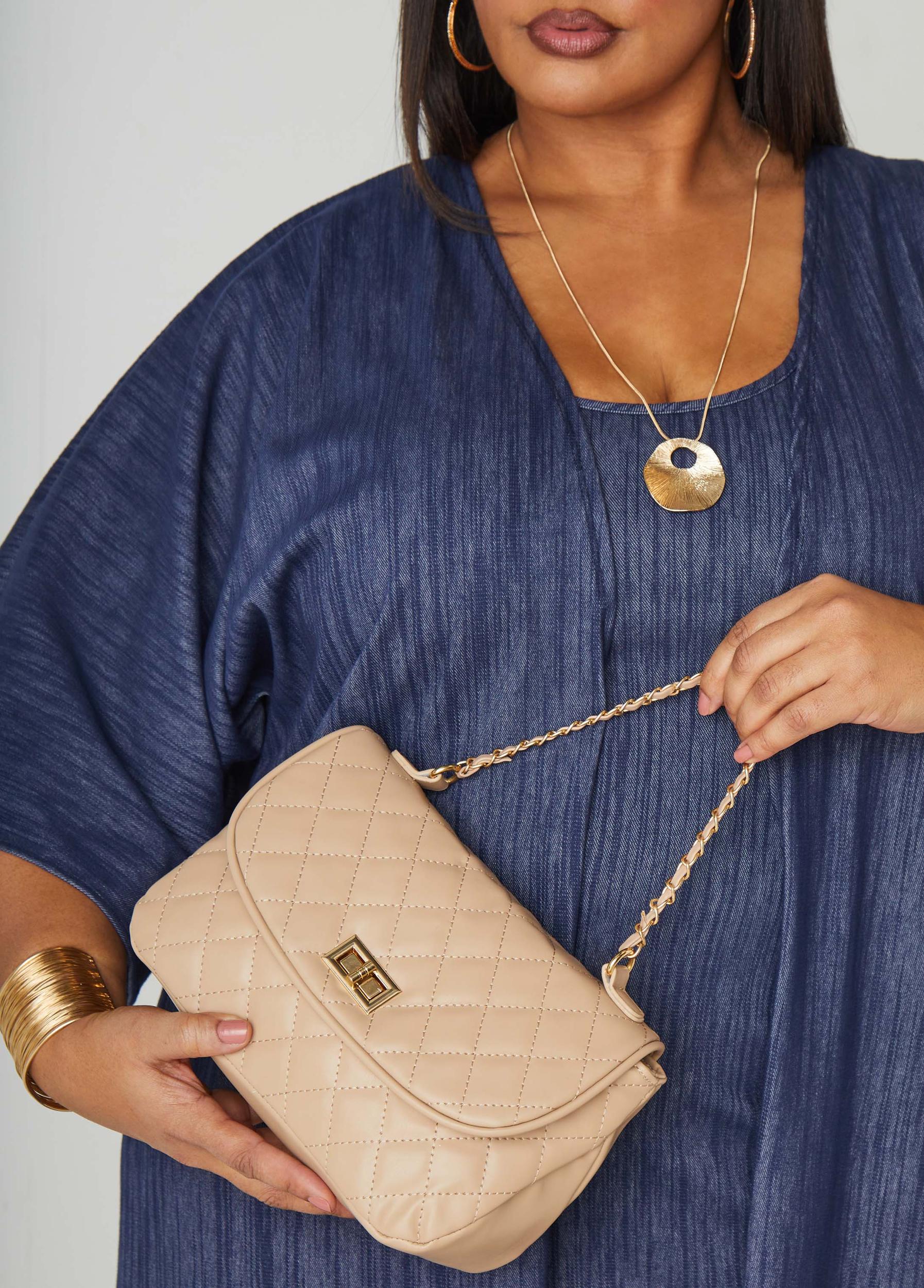 Quilted Chain Trimmed Flap Bag Product Image