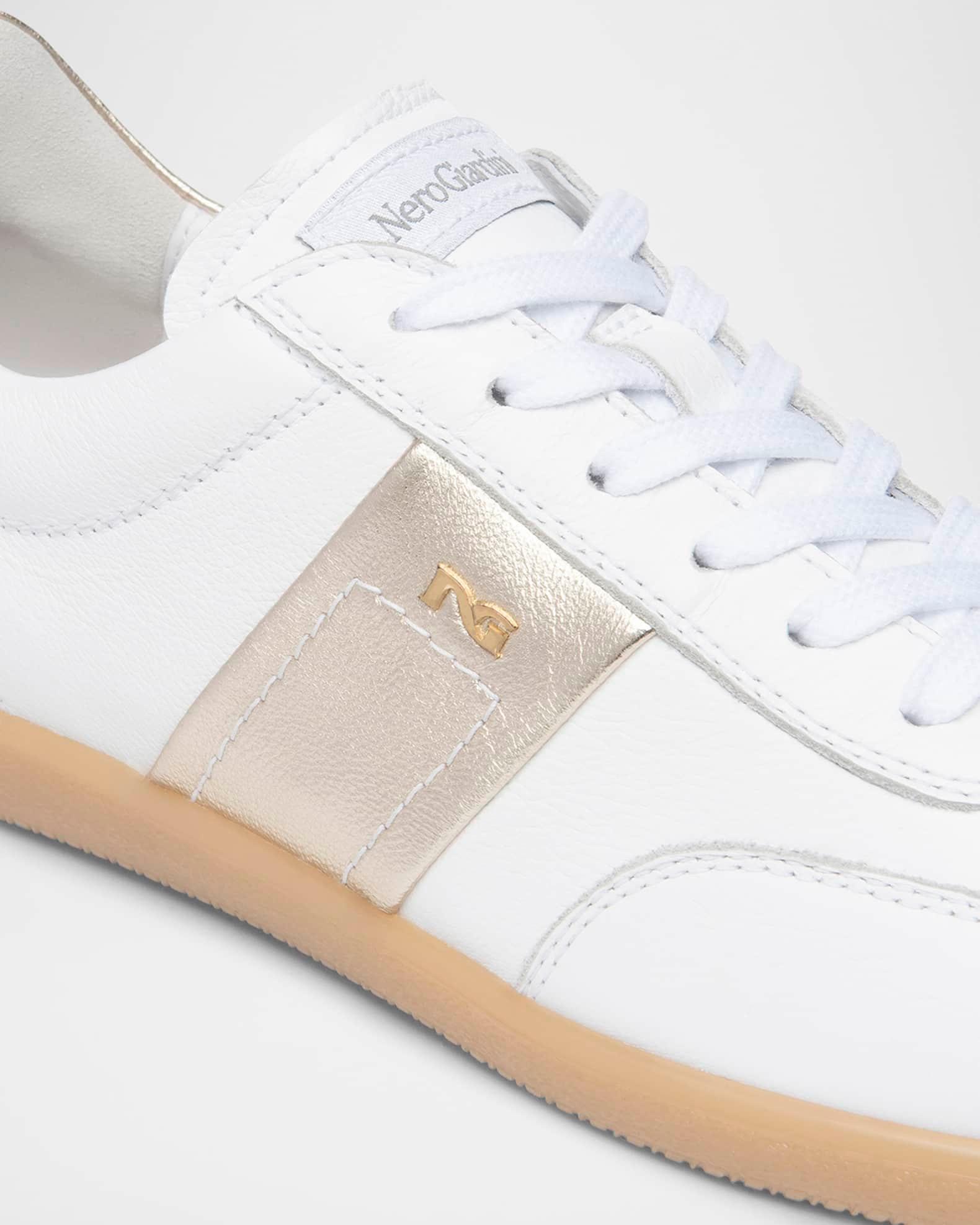 Bicolor Leather Low-Top Tennis Sneakers Product Image