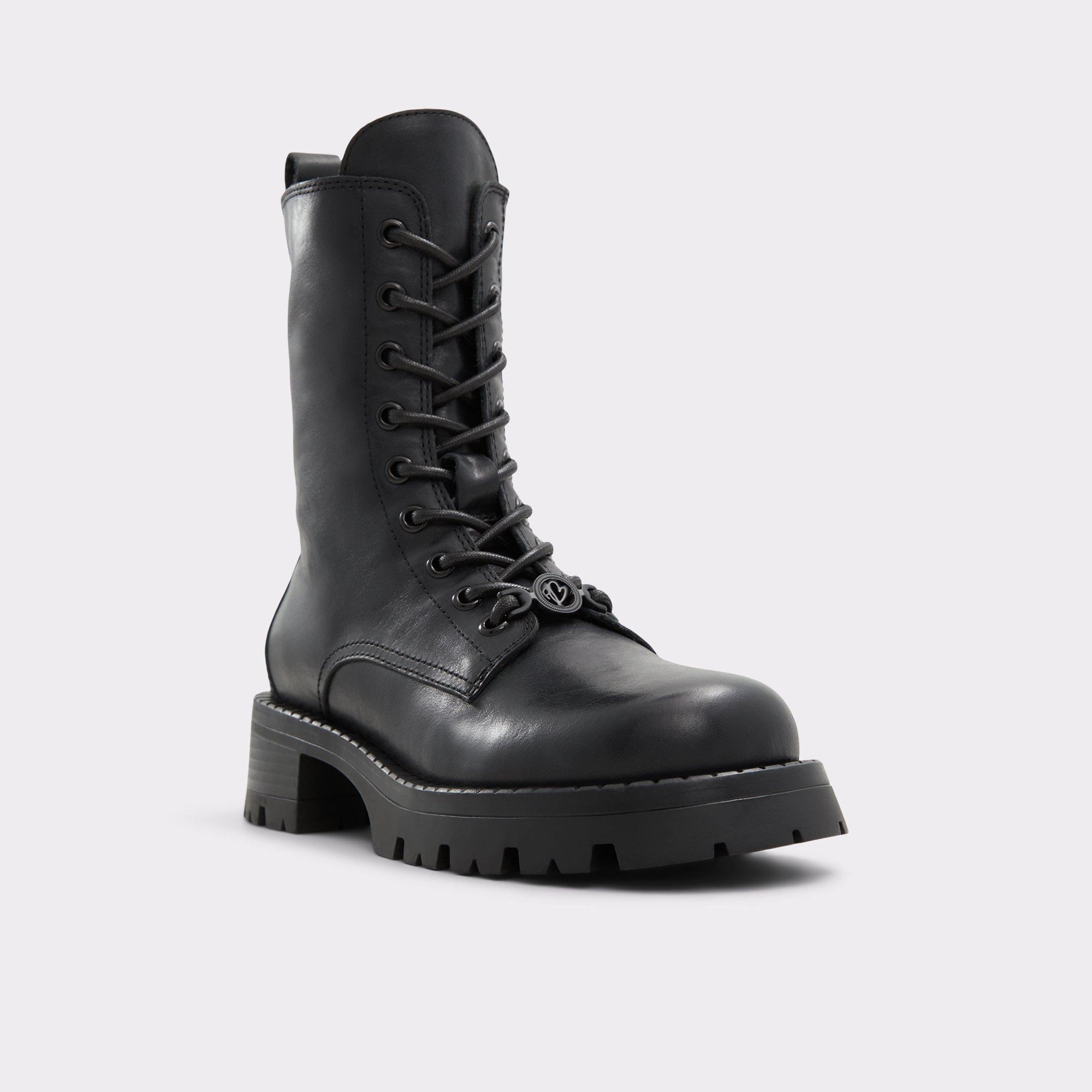 Allea Black Women's Combat boots | ALDO US Product Image