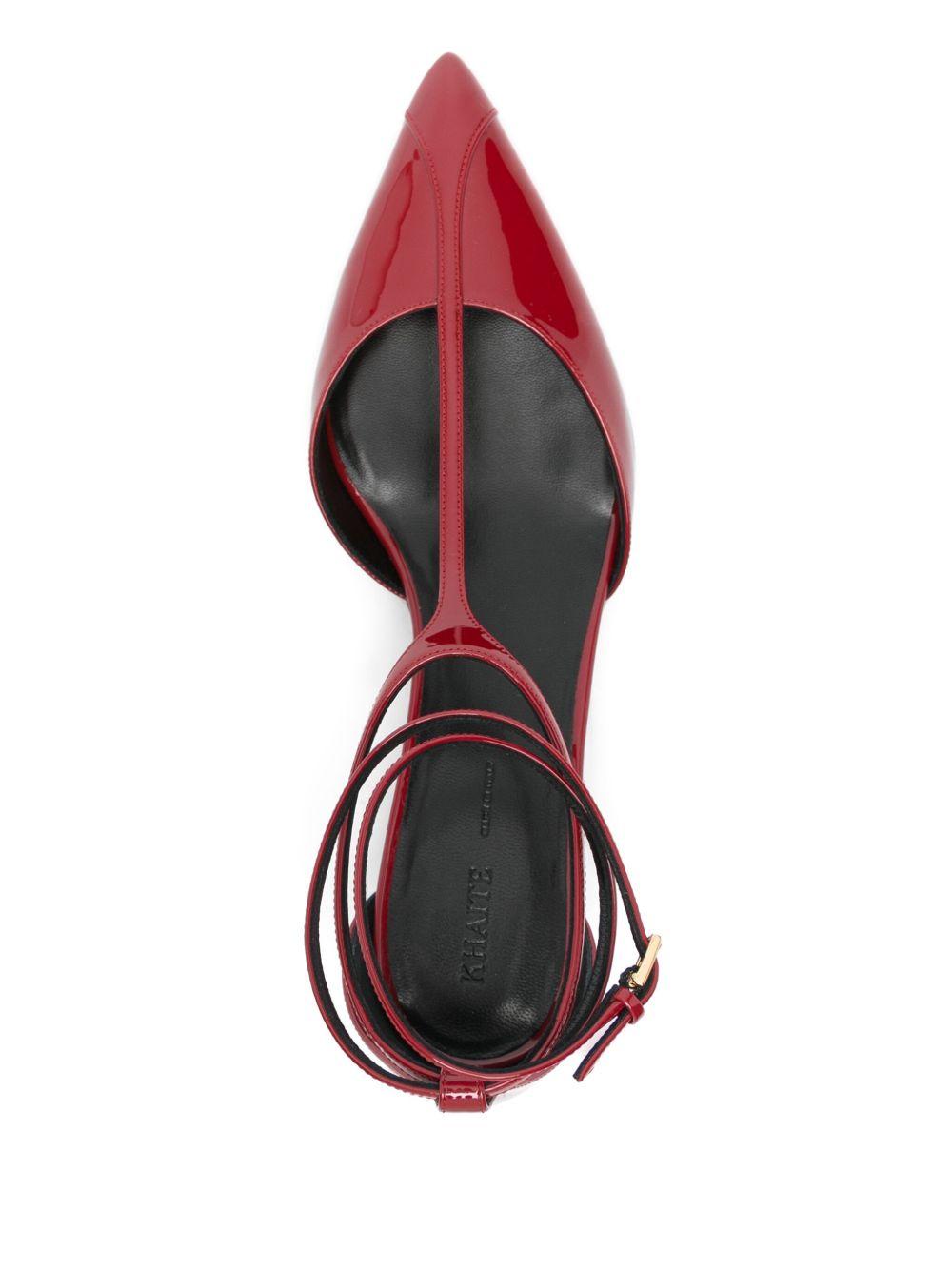 KHAITE Mia 45 Patent Leather Pumps In Red Product Image