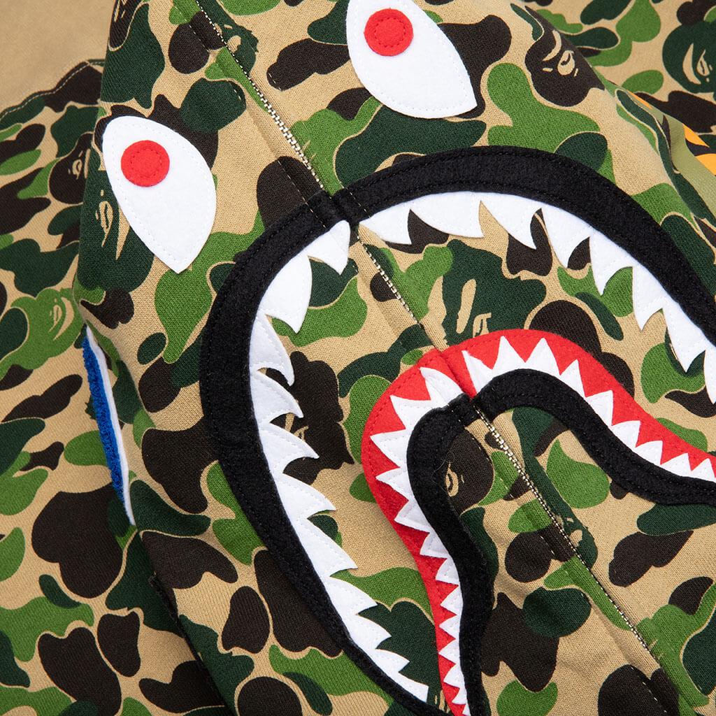 Abc Camo Shark Full Zip Hoodie - Green Male Product Image