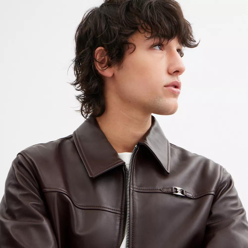 Heritage C Lightweight Leather Jacket Product Image