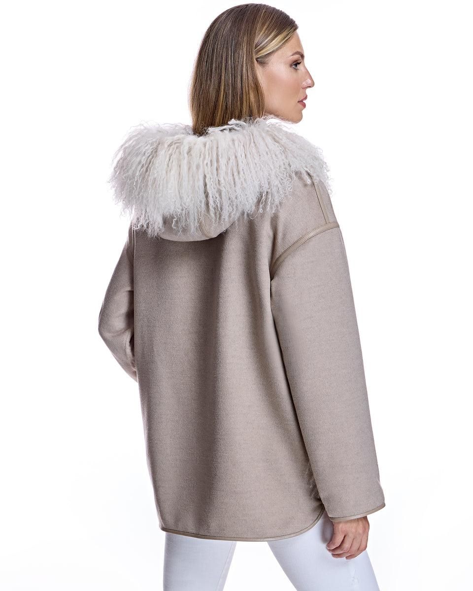 Wool blend Jacket with Mongolian Trim-Maximilian Product Image