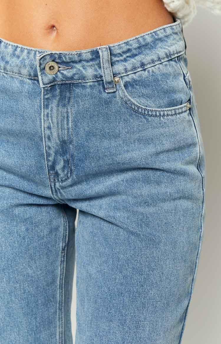 Faded Favourite Mid Wash Denim Mid Waist Jeans Product Image