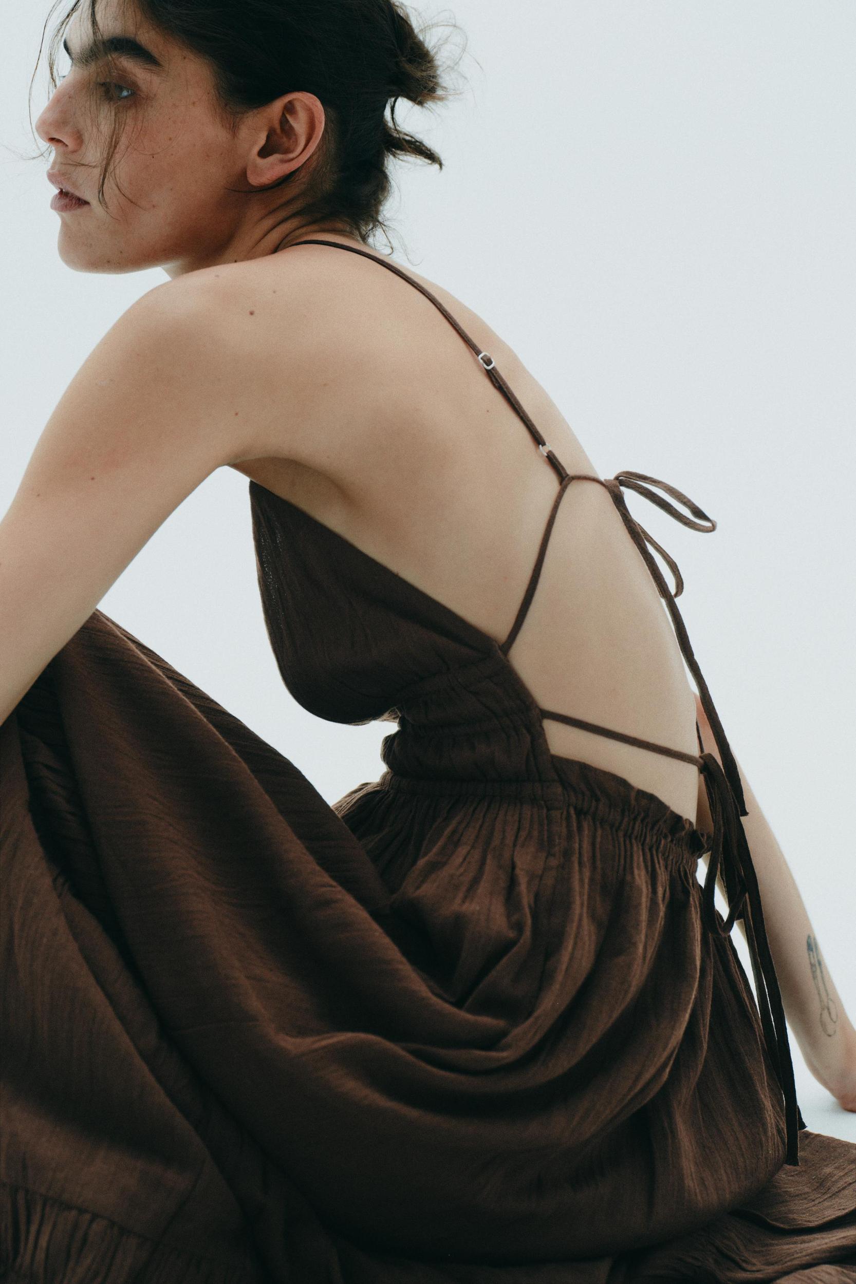 GAUZE MIDI DRESS Product Image