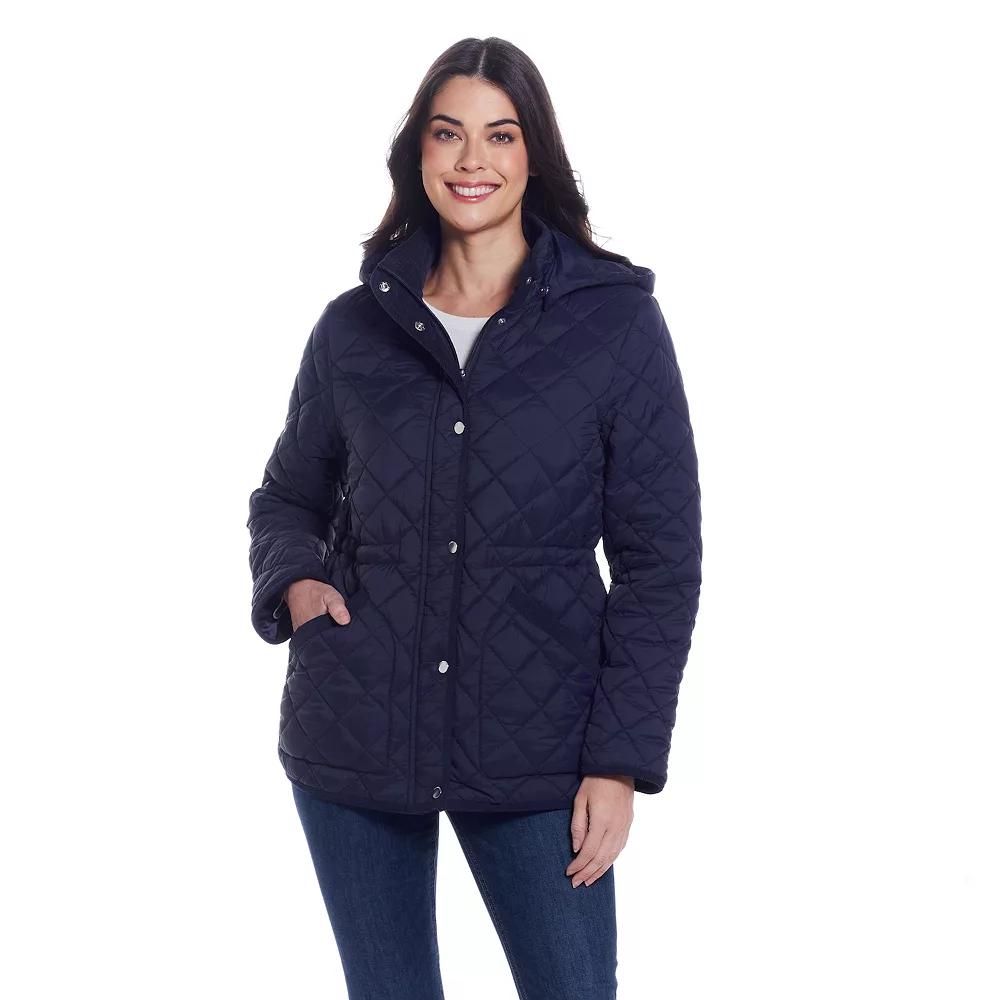 Women's Weathercast Corduroy Trimmed Quilted Anorak Jacket,  Product Image