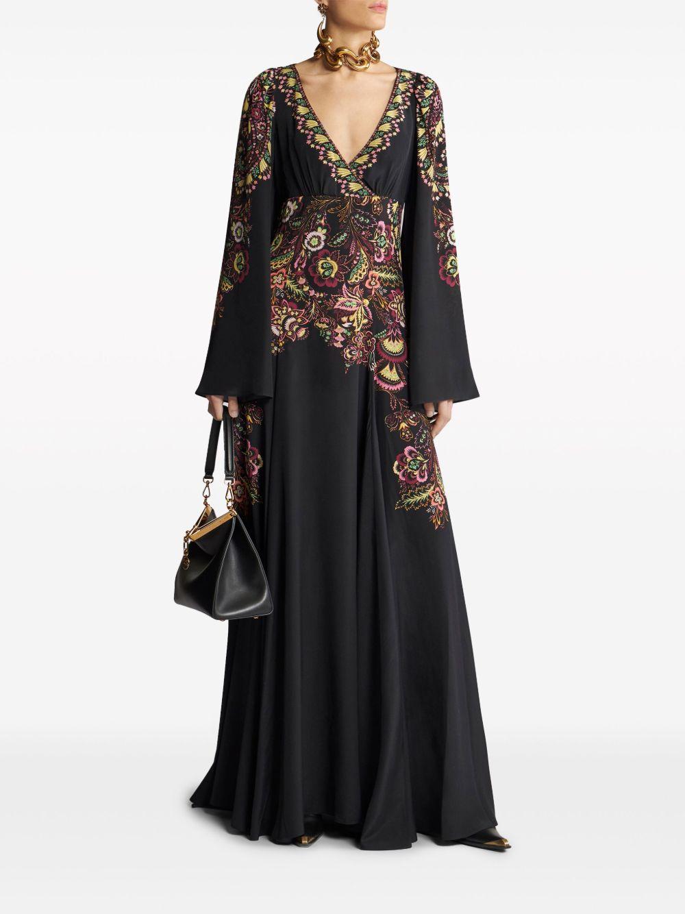 floral-print crepe de chine dress Product Image