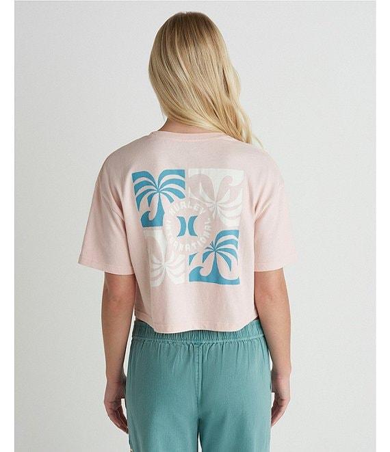 Hurley Coast To Coast Short Sleeve Boxy Cropped Graphic T-Shirt Product Image