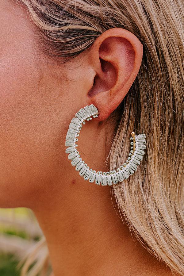 Humming Sweetly Hoop Earrings In Pear Product Image