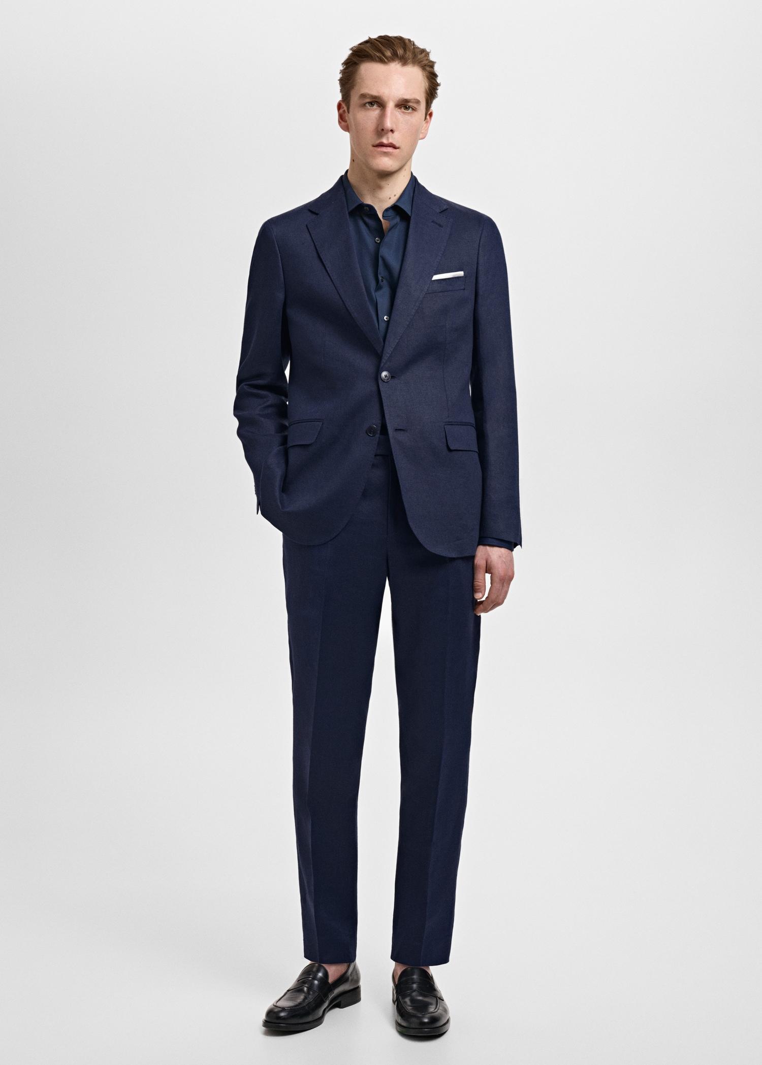 Amalfi 100% linen slim-fit suit blazer - Men | MANGO USA Product Image