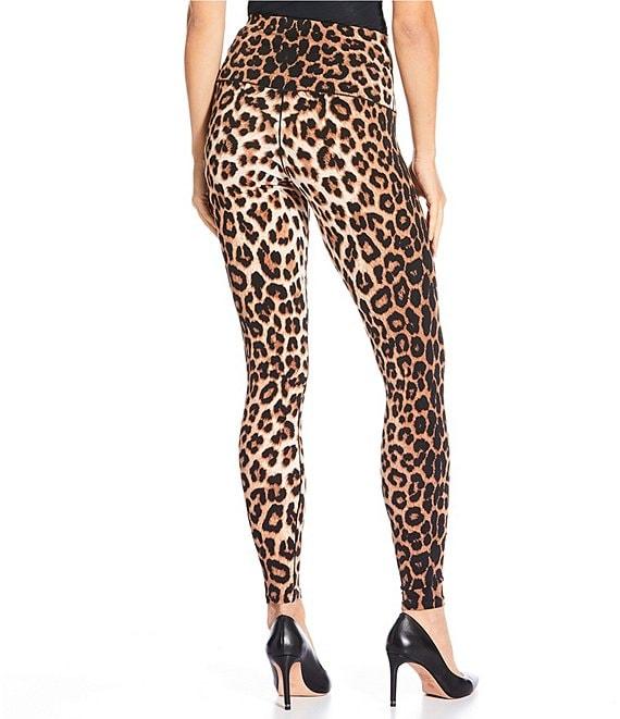 Eva Varro Cheetah Print Coordinating High Waist Single Layered Knit Leggings Product Image