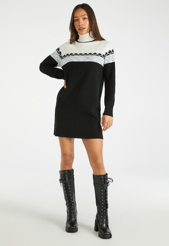 JustFab Margaux Platform Loafer Pump Womens Black/ White Size 8.5 Product Image