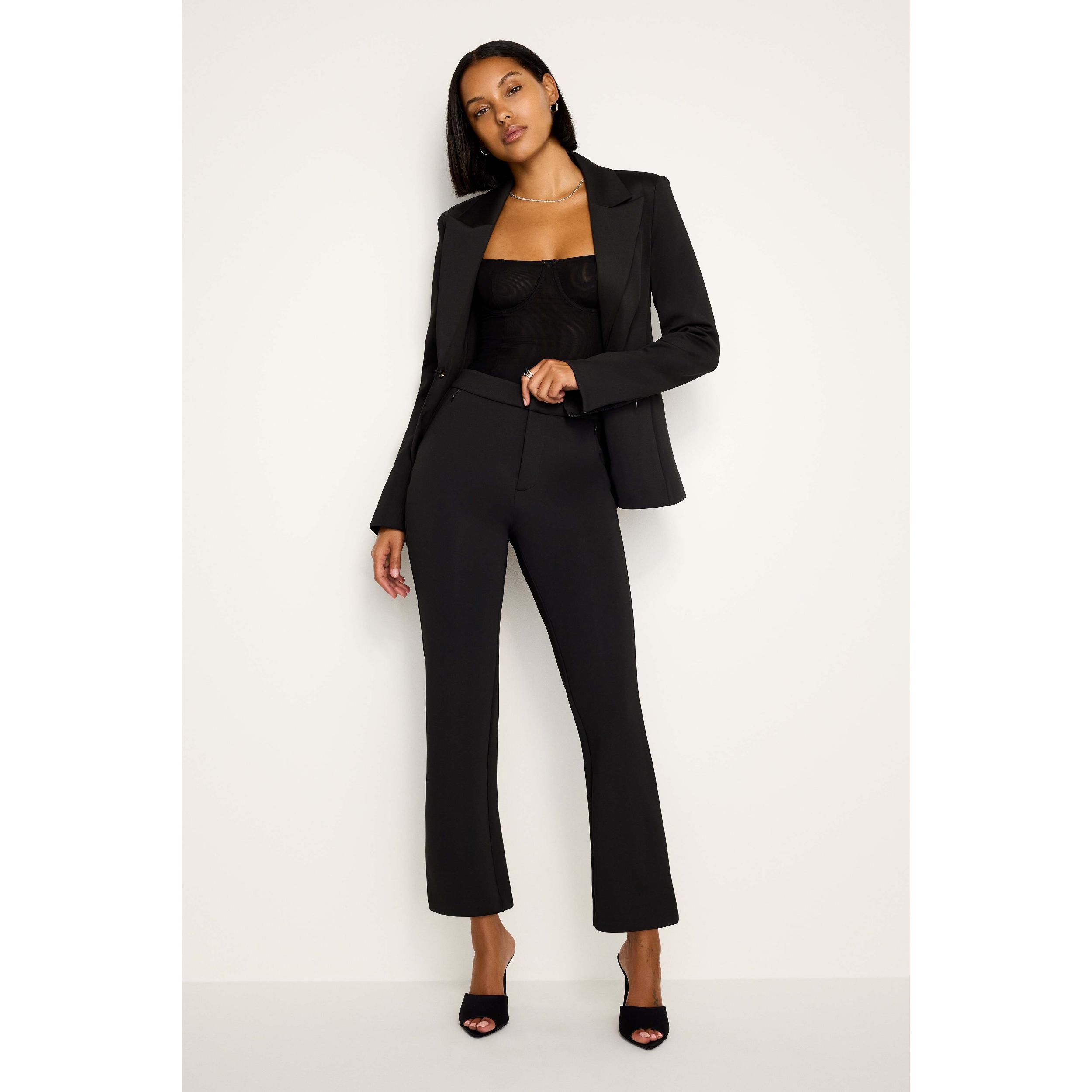 Womens Cropped Shiny Scuba Pants Product Image