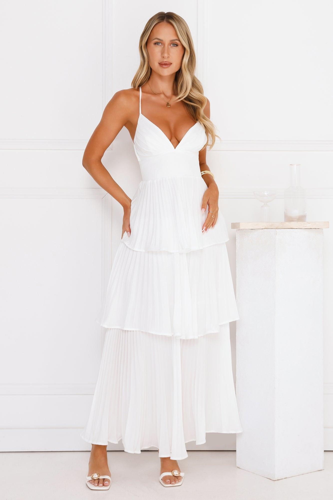 Fashionably Ever After Maxi Dress White Product Image