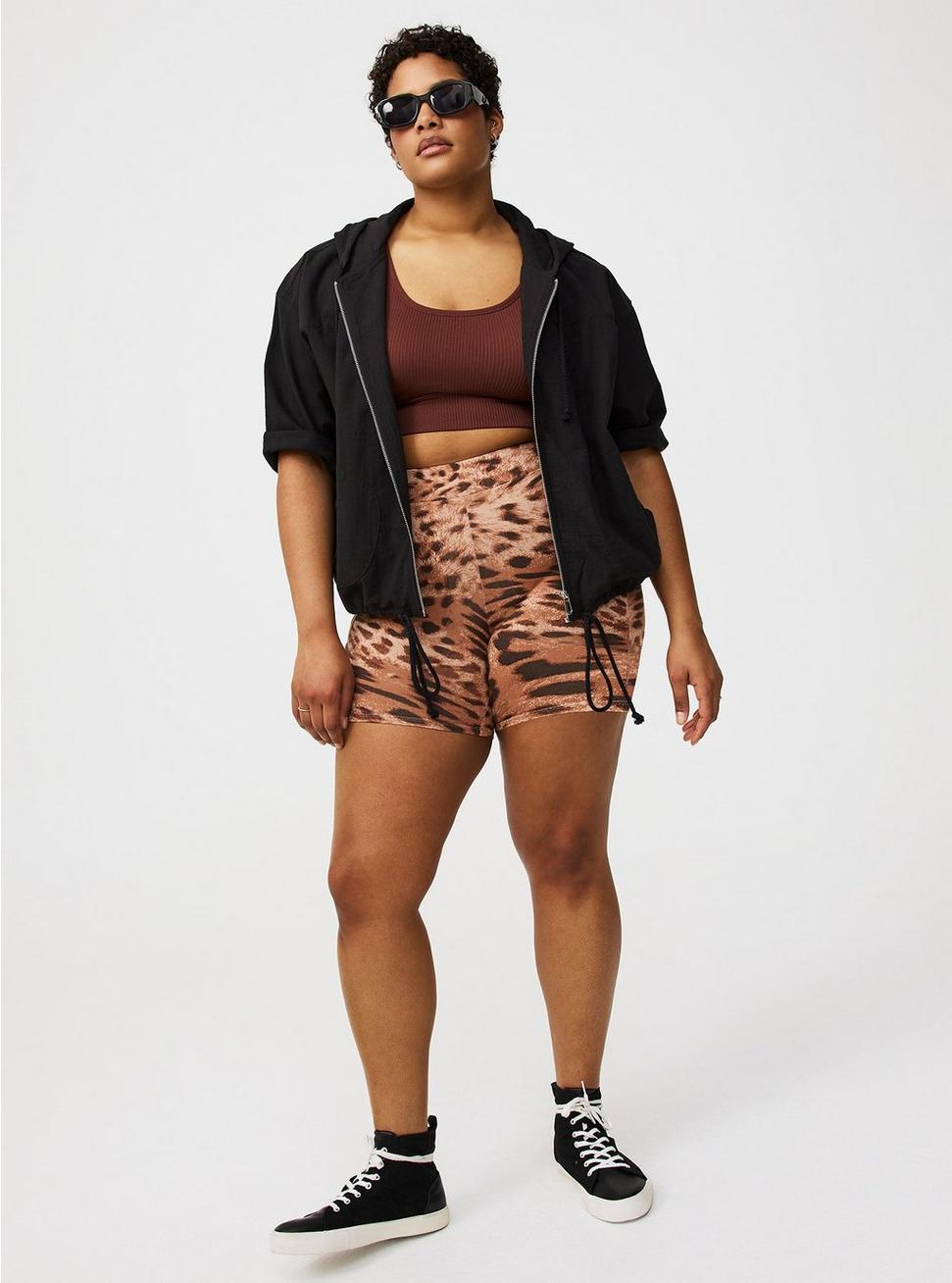 Cropped Cotton Hoodie Product Image