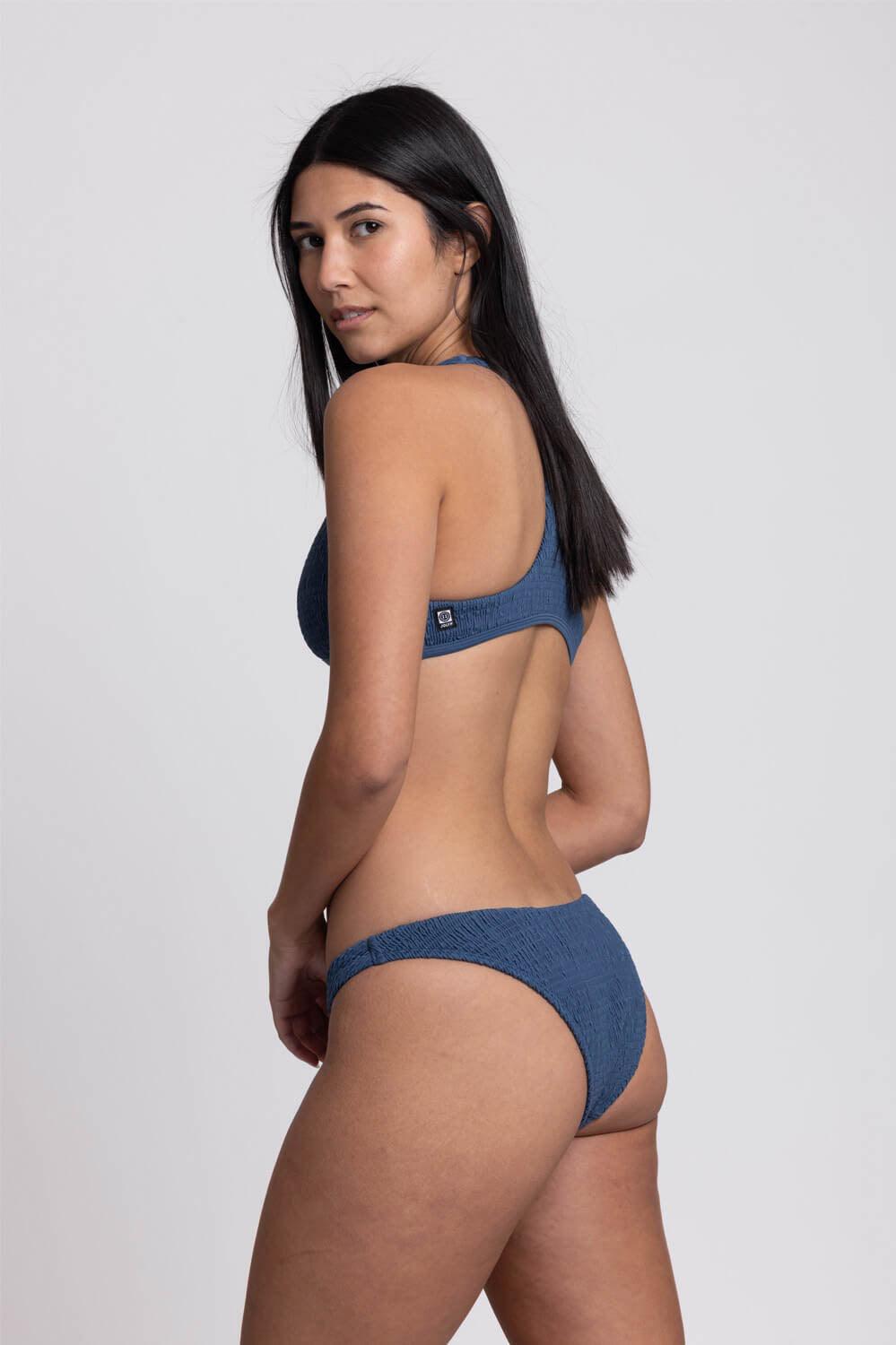 Kelia Smocked Bikini Bottom - Palm Female Product Image