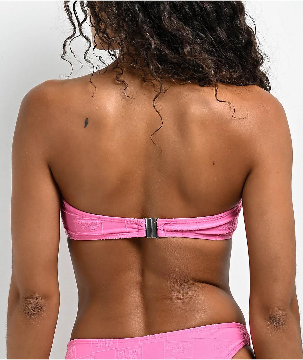FB County OG Logo Pink Bikini Top Product Image
