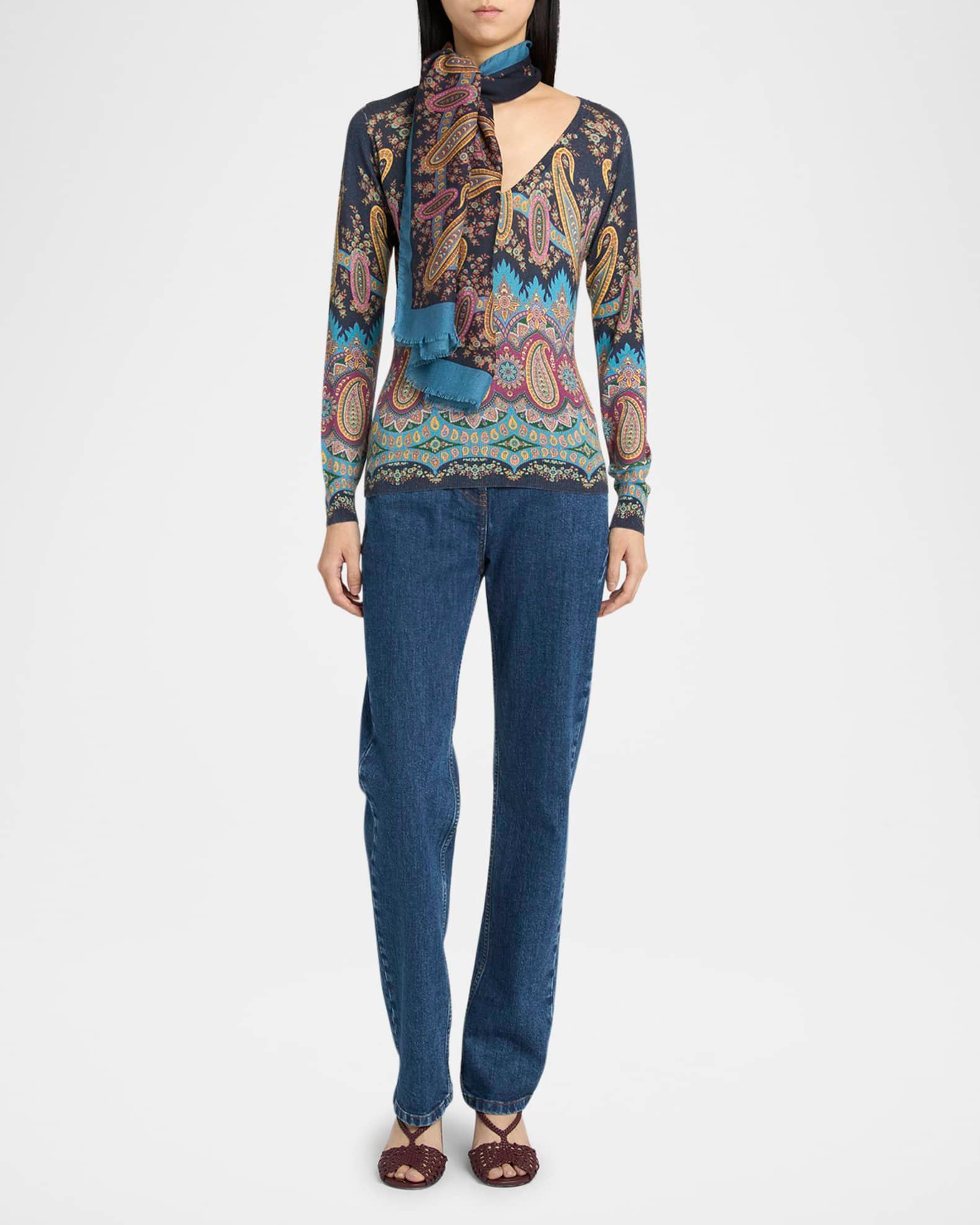 Paisley Cashmere-Silk Scarf Product Image