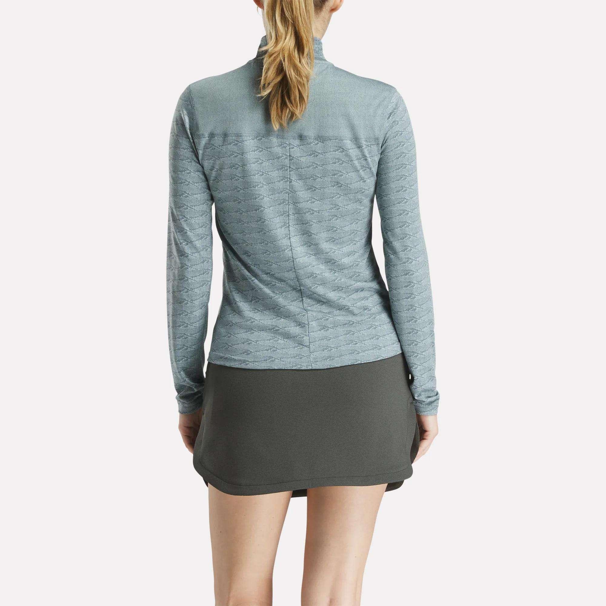 Women's Long Sleeve Engineered Vector Jacquard 1/4 Zip Golf Pullover Top Female Product Image