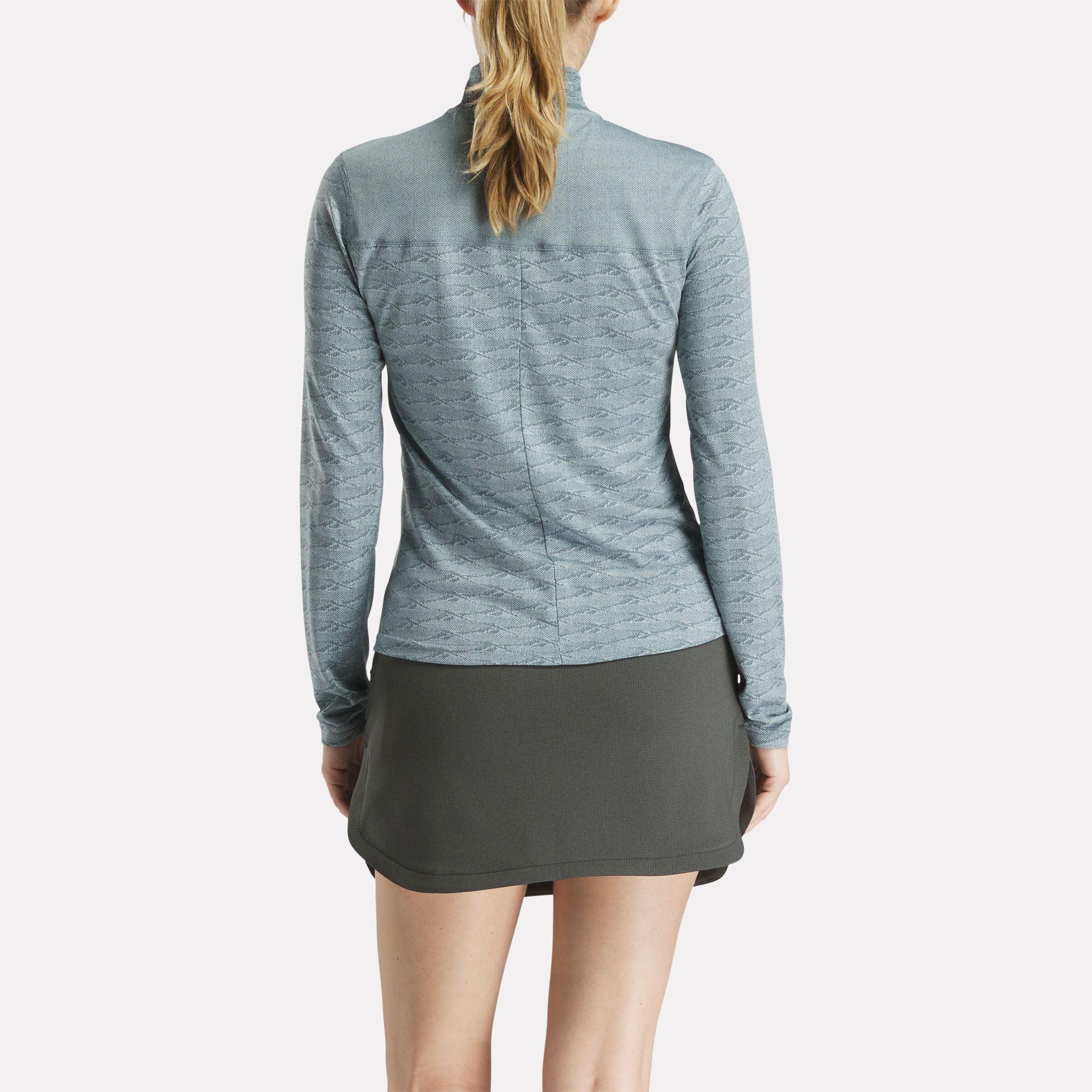 Women's Long Sleeve Engineered Vector Jacquard 1/4 Zip Golf Pullover Top Female Product Image