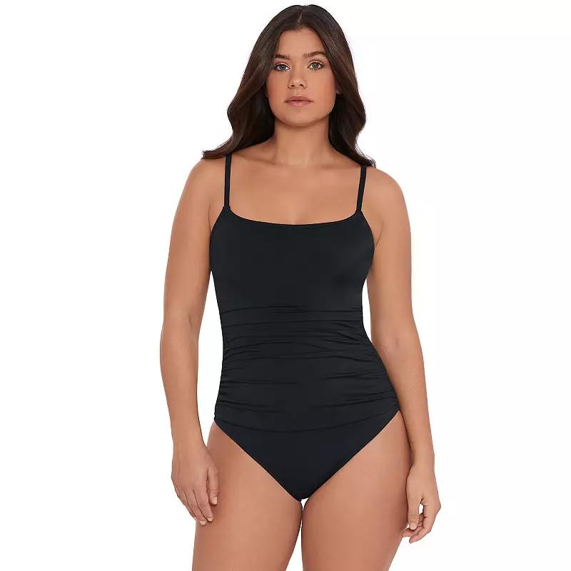 Womens S3 Swim Smoothing Classic Shirred Front One-Piece Swimsuit, Womens Product Image