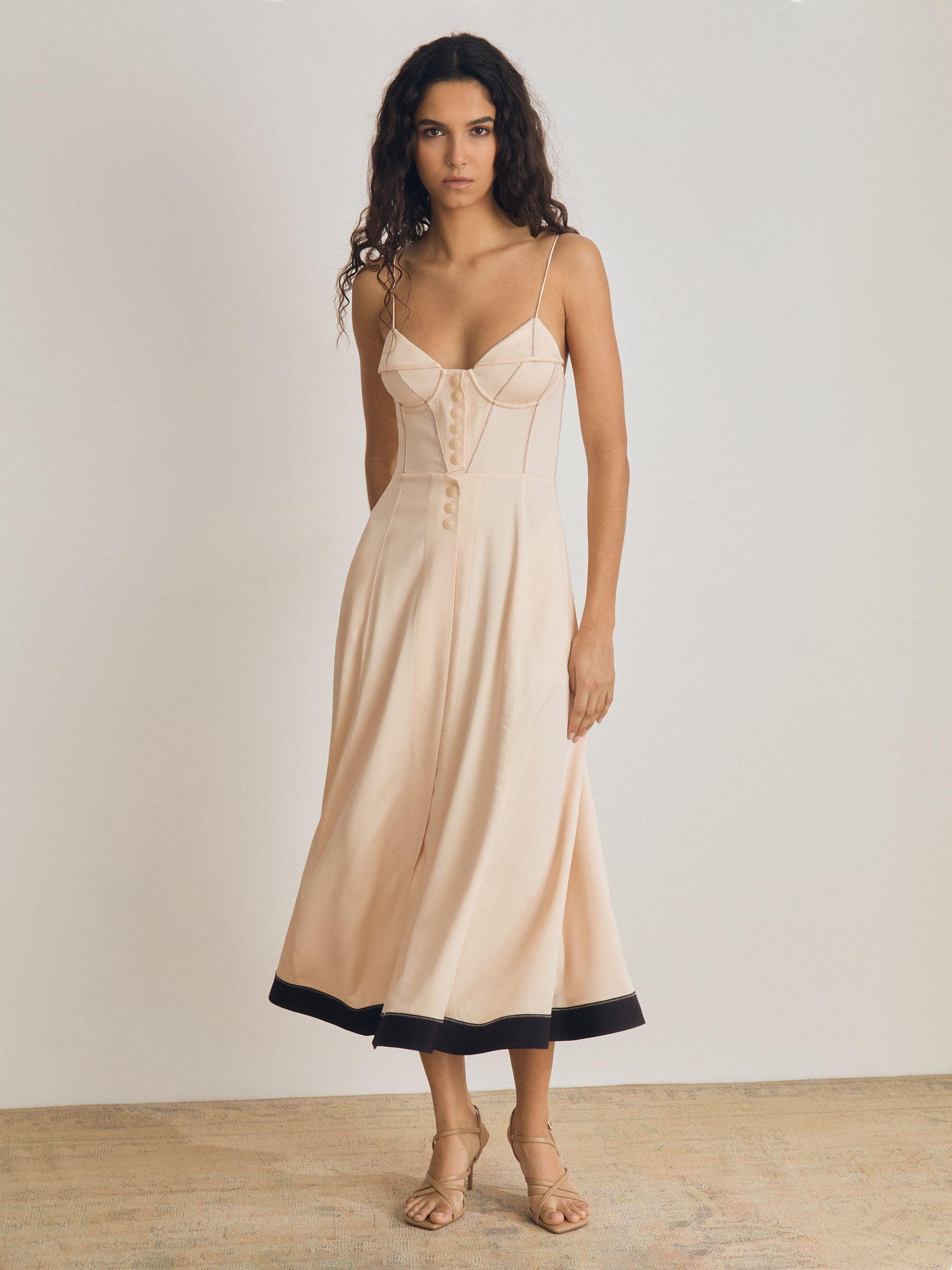 Atelier Corset Midi Dress in Neutral Product Image