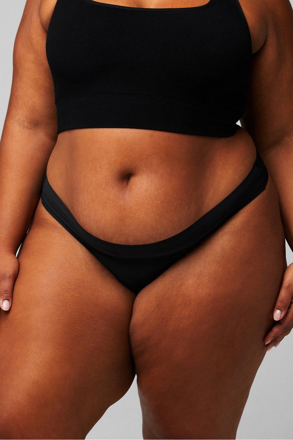 Fabletics The No Show Thong Womens black plus Size 3X Product Image
