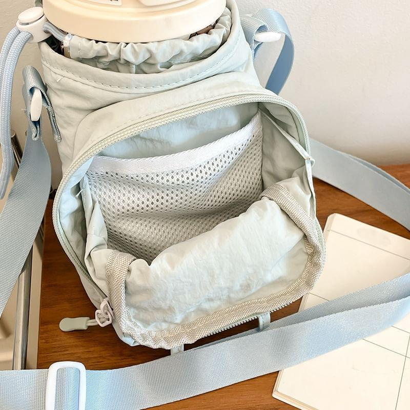 Plain Bow Accent Nylon Crossbody Bag Product Image