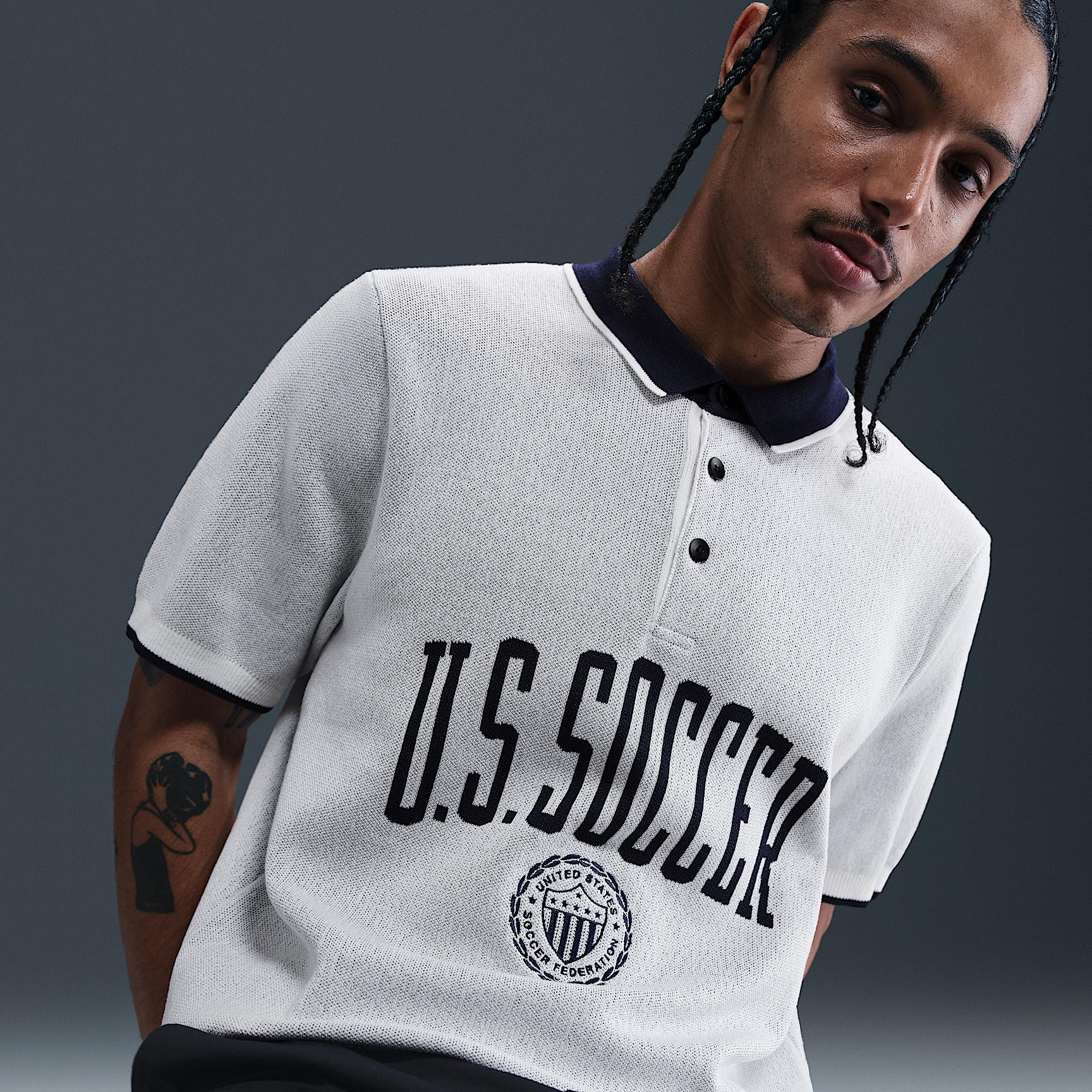 USMNT Club Nike Mens Soccer Knit Polo | HJ2153-100 Product Image