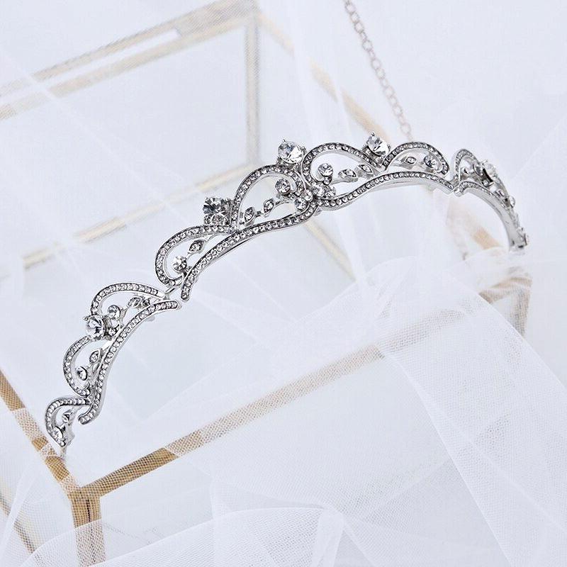 "Anya" - Rhinestone Bridal Tiara - Available in Silver, Rose Gold and Yellow Gold Product Image