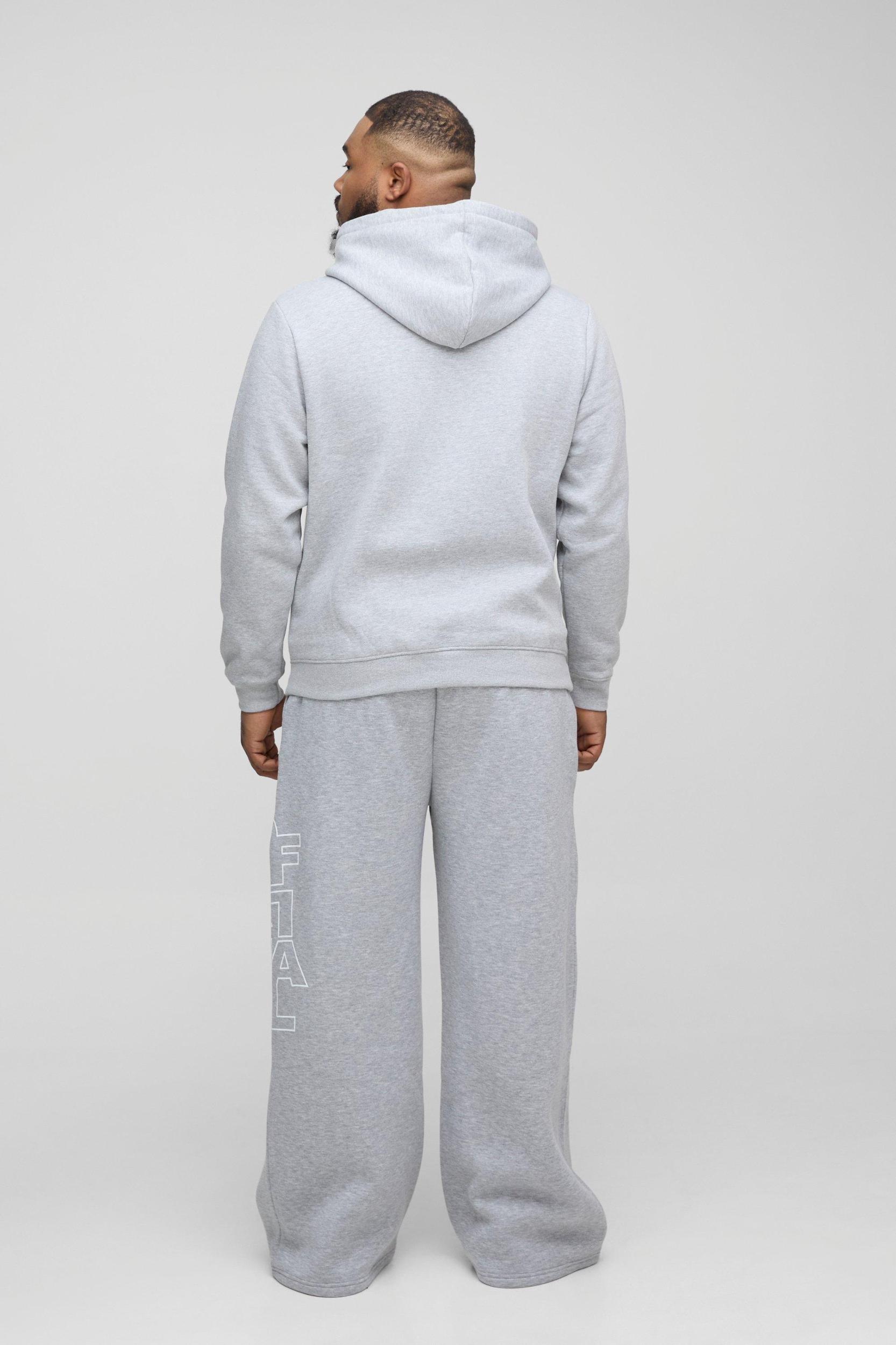 Plus Wide Leg Official Outline Sweatpants | boohooMAN USA Product Image
