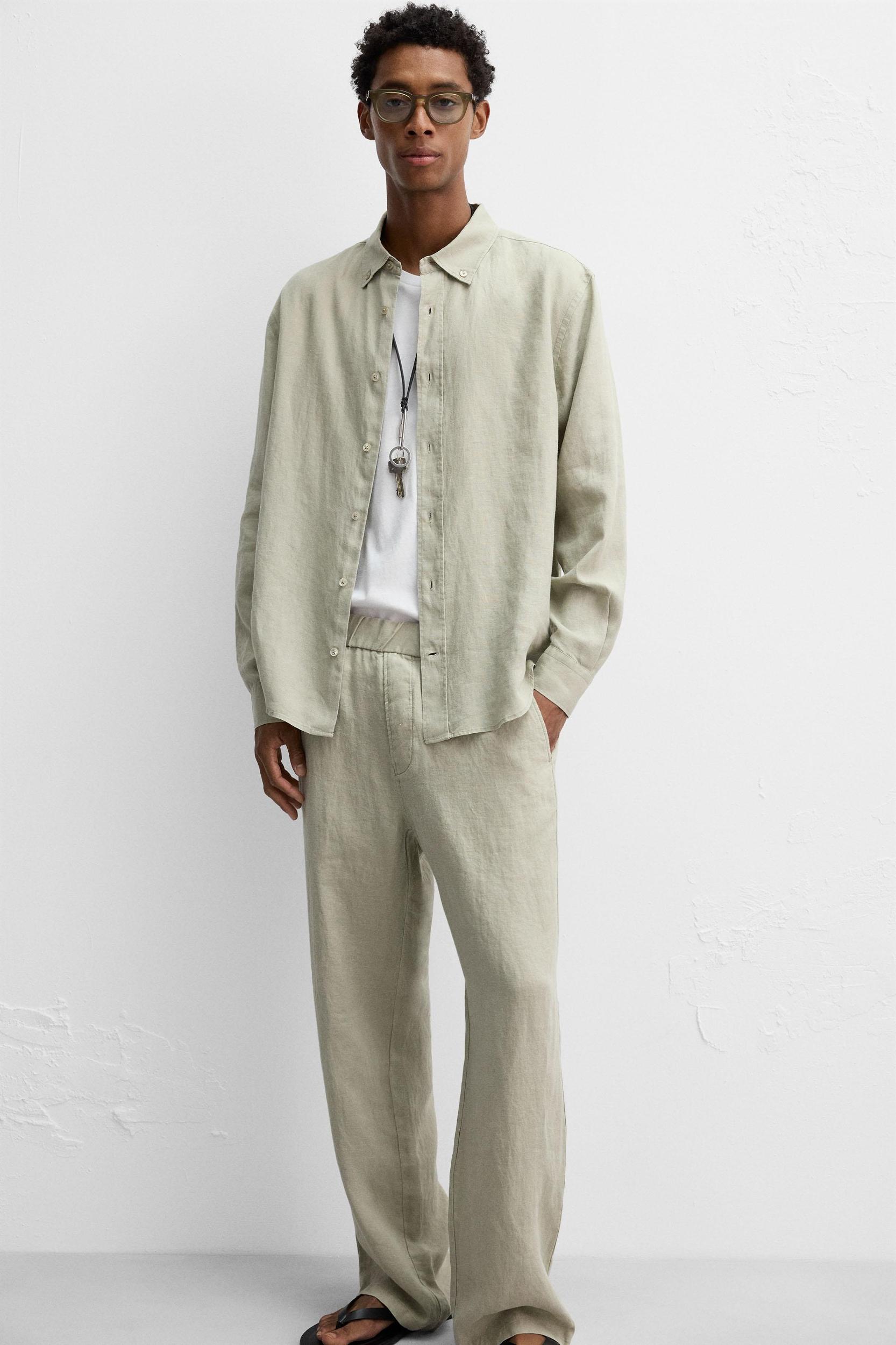 LINEN PANTS IN 100% LINEN Product Image
