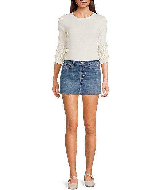 Copper Key Denim Mini Skirt Product Image