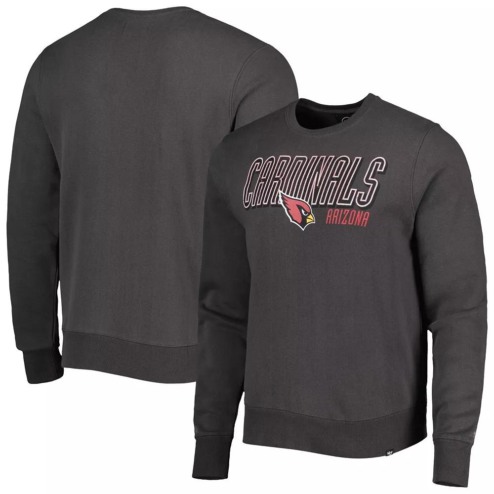 Men's '47 Charcoal Arizona Cardinals Locked In Headline Pullover Sweatshirt, Size: Large Product Image