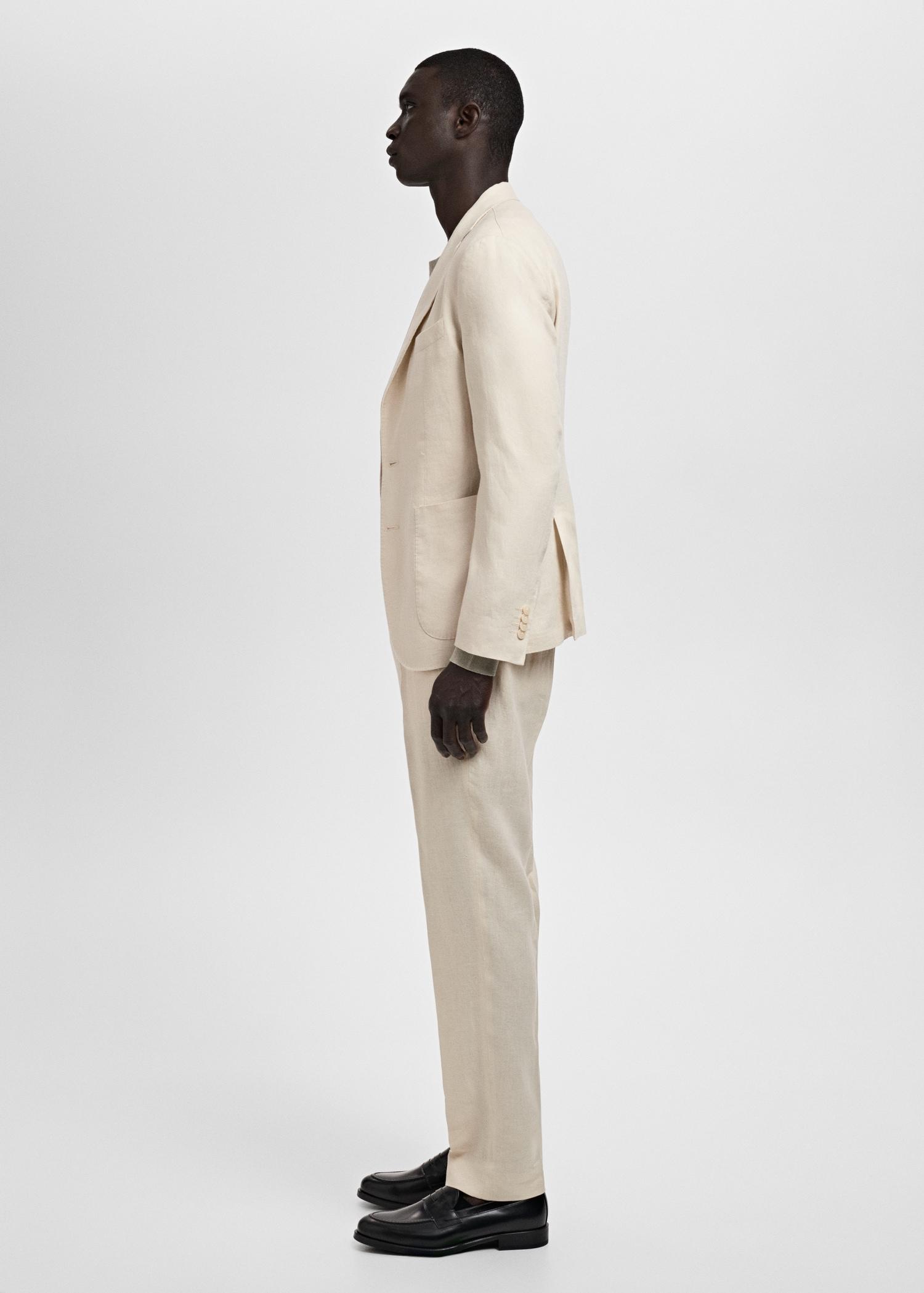 Salerno 100% Linen Slim Fit Suit Pants - Men | MANGO USA Product Image