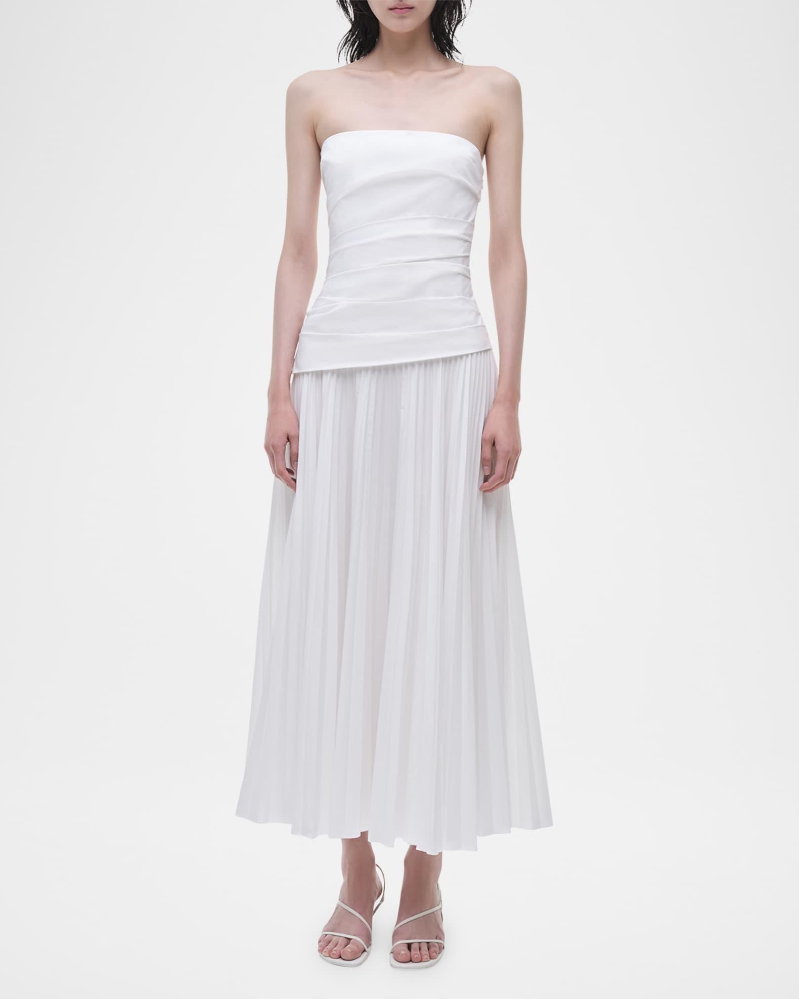 Arie Strapless Cotton Midi Dress Product Image