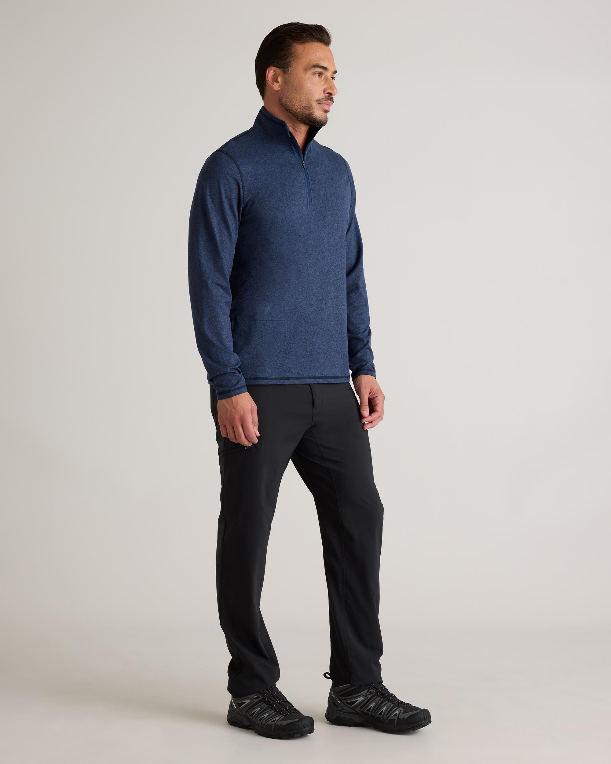 Quince | Men's Super Soft Performance Half-Zip Pullover Flowknit Activewear, Size XL, Recycled Polyester Product Image
