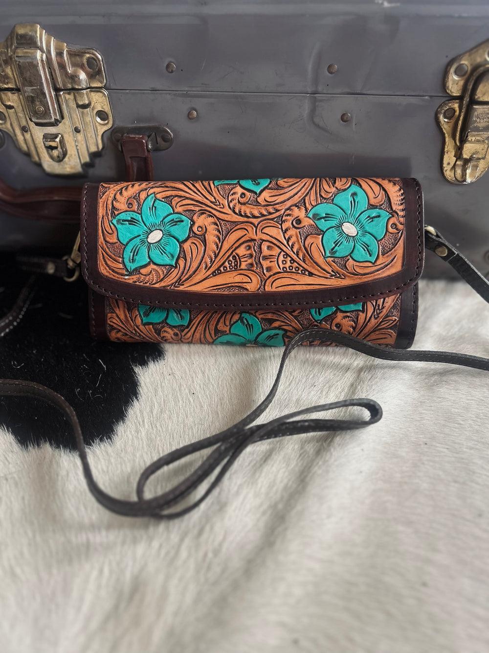 American Darling Daytona Floral Tooled Wallet Crossbody Product Image