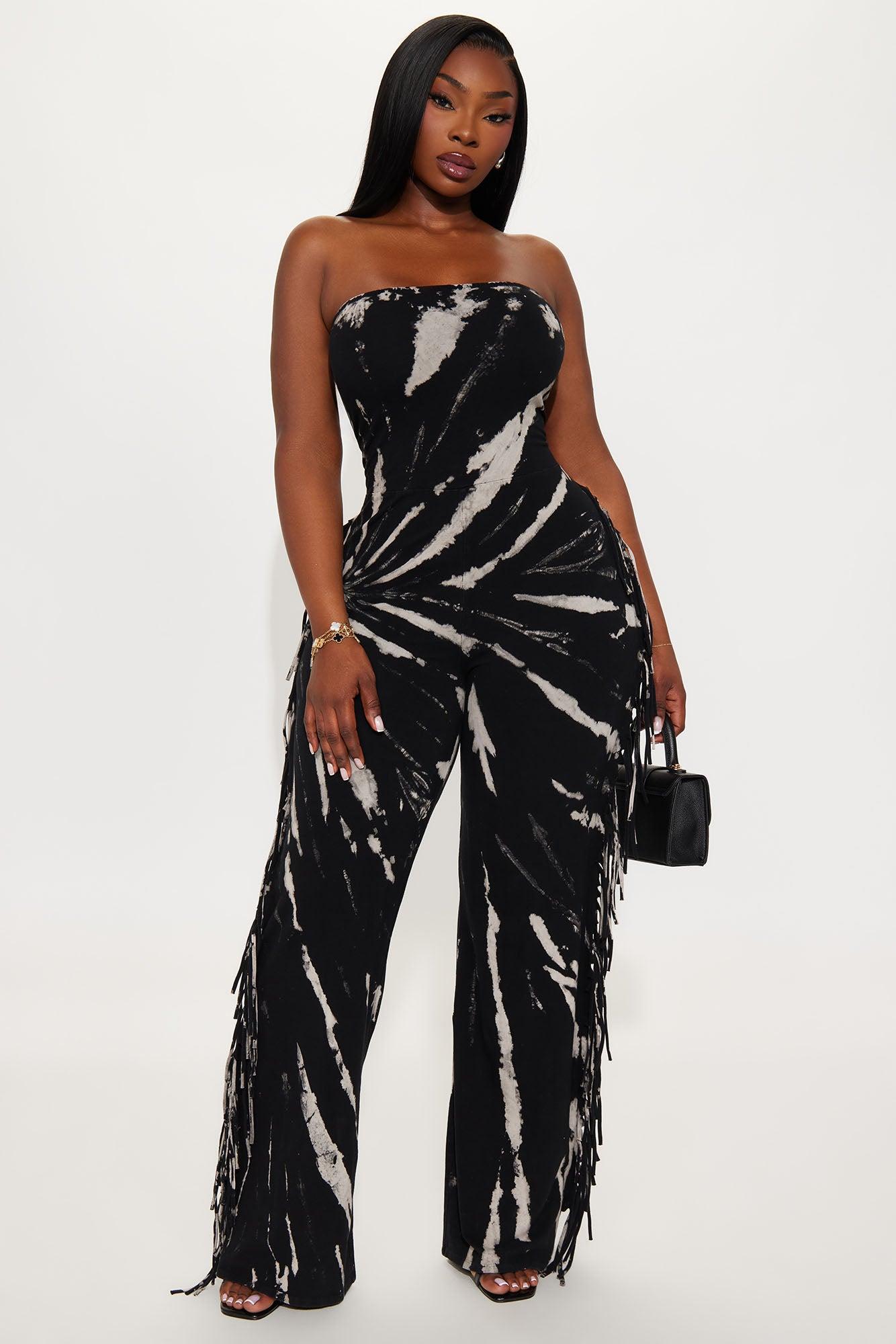 Wait For Me Jumpsuit - Black/combo Product Image