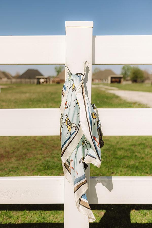 Hold Your Horses Satin Scarf Product Image
